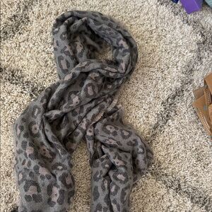 Stella & Dot Charcoal Leopard Scarf